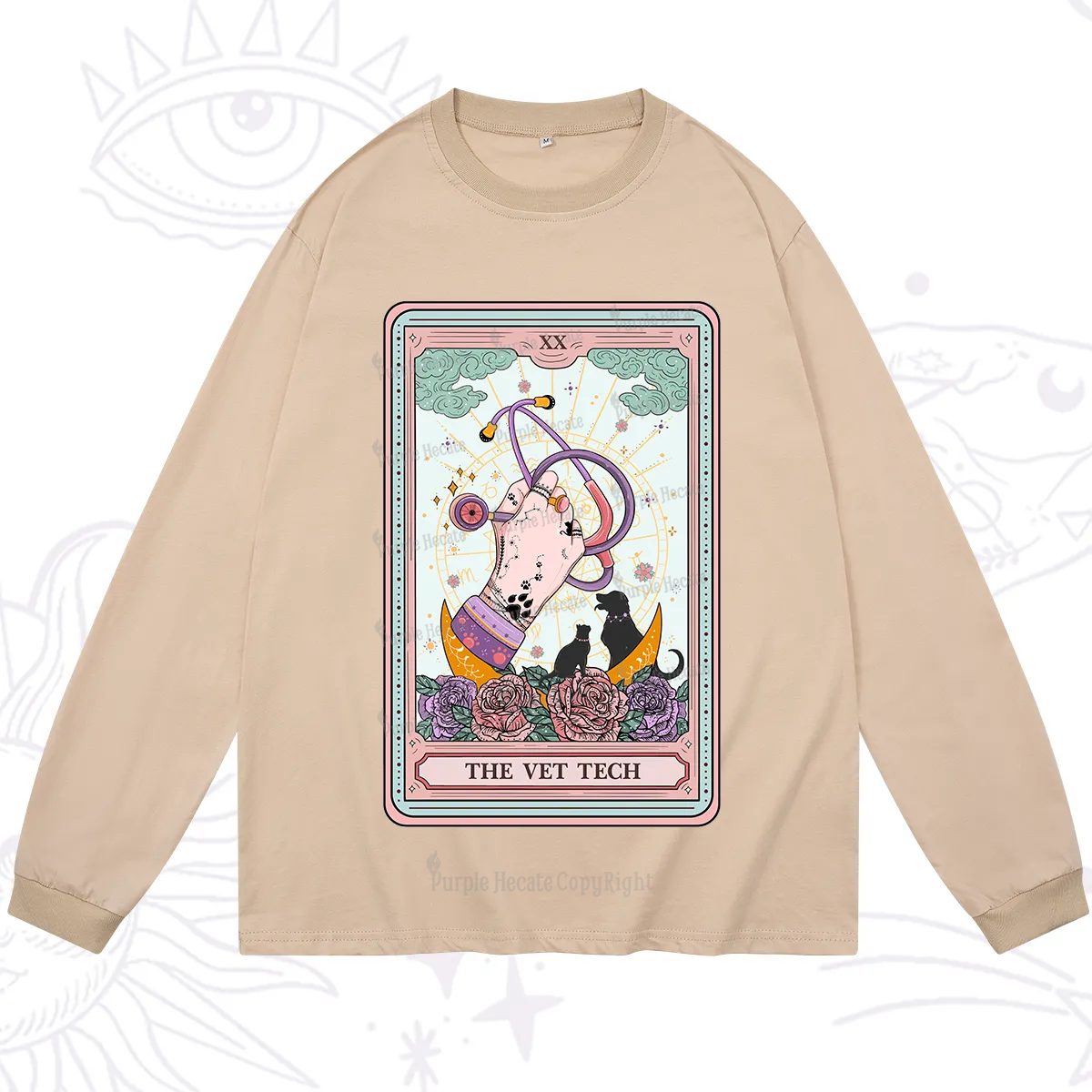 Purplehecate The Vet Tech Tarot Long Sleeve T-Shirt