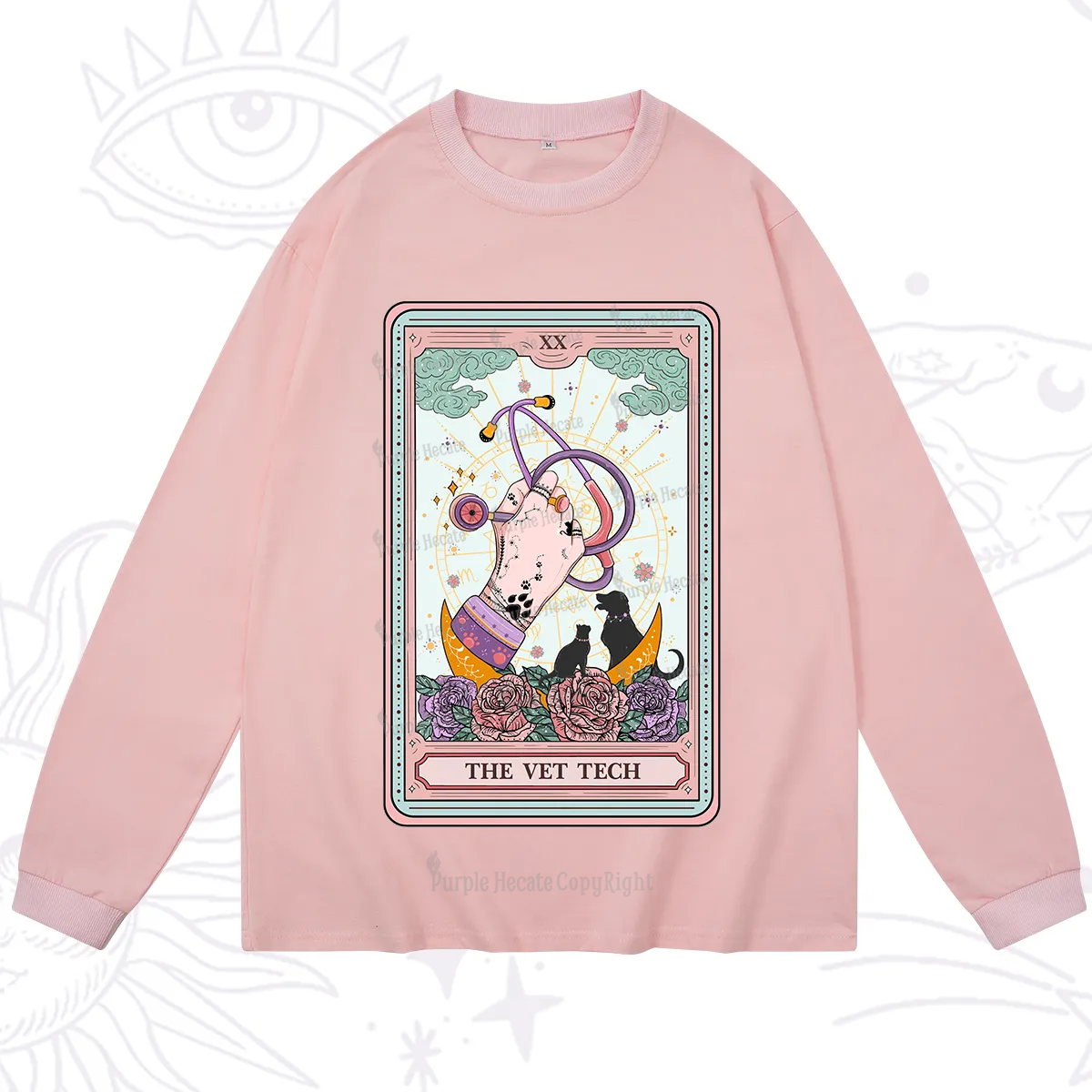 Purplehecate The Vet Tech Tarot Long Sleeve T-Shirt