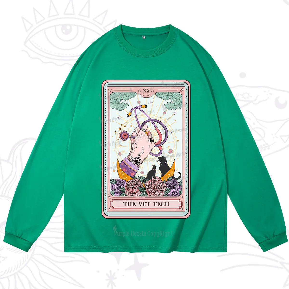 Purplehecate The Vet Tech Tarot Long Sleeve T-Shirt