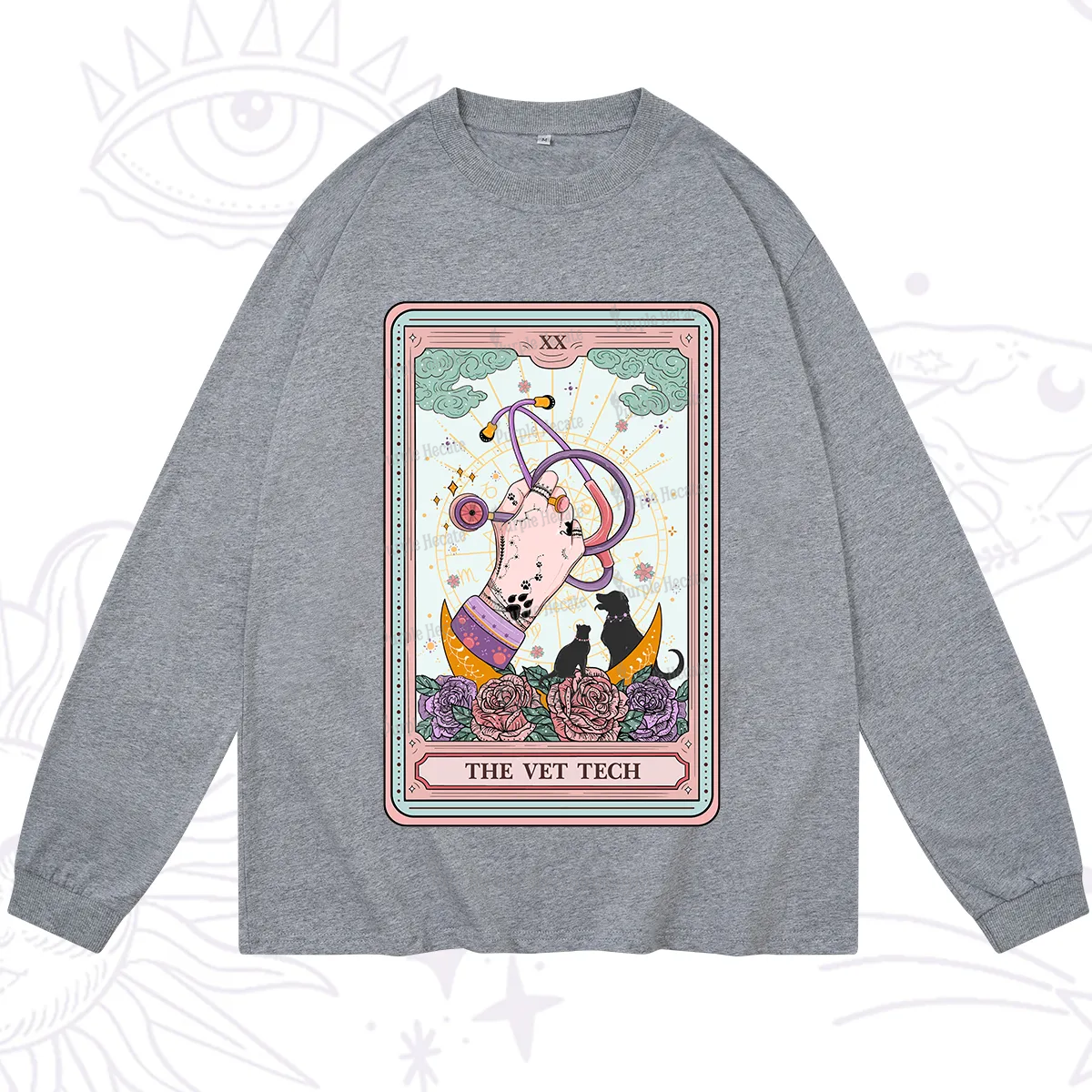 Purplehecate The Vet Tech Tarot Long Sleeve T-Shirt