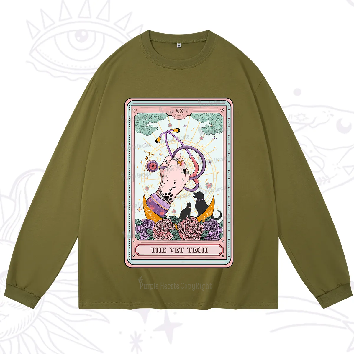 Purplehecate The Vet Tech Tarot Long Sleeve T-Shirt