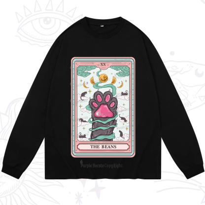 Purplehecate The Beans Cat Tarot Long Sleeve T-Shirt