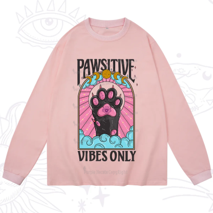 Purplehecate Pawsitive Vibes Only Long Sleeve T-Shirt