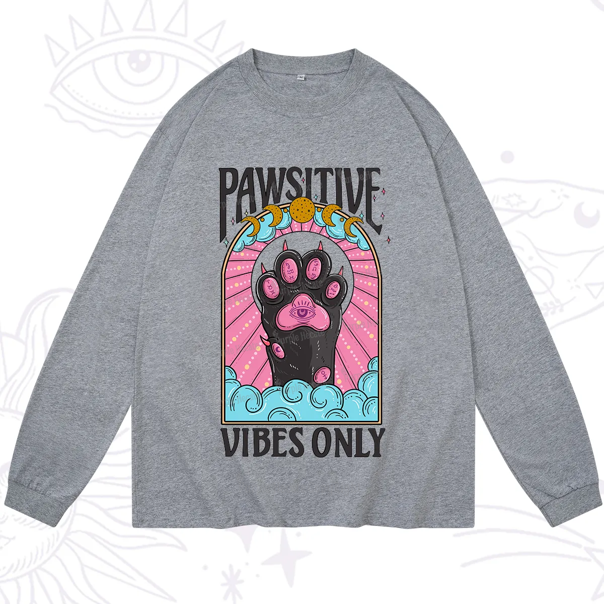 Purplehecate Pawsitive Vibes Only Long Sleeve T-Shirt