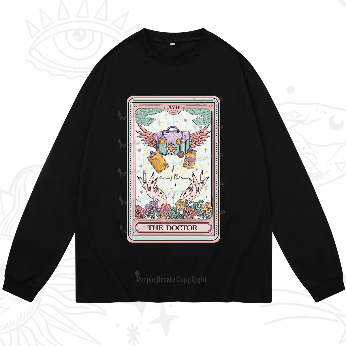 Purplehecate The Doctor Tarot Long Sleeve T-Shirt