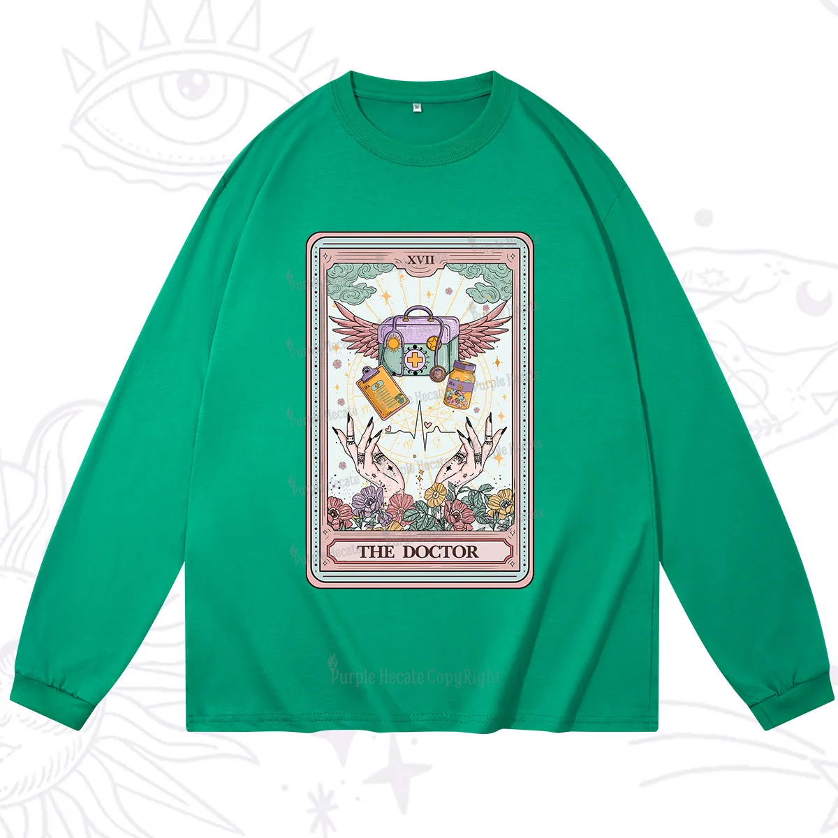 Purplehecate The Doctor Tarot Long Sleeve T-Shirt