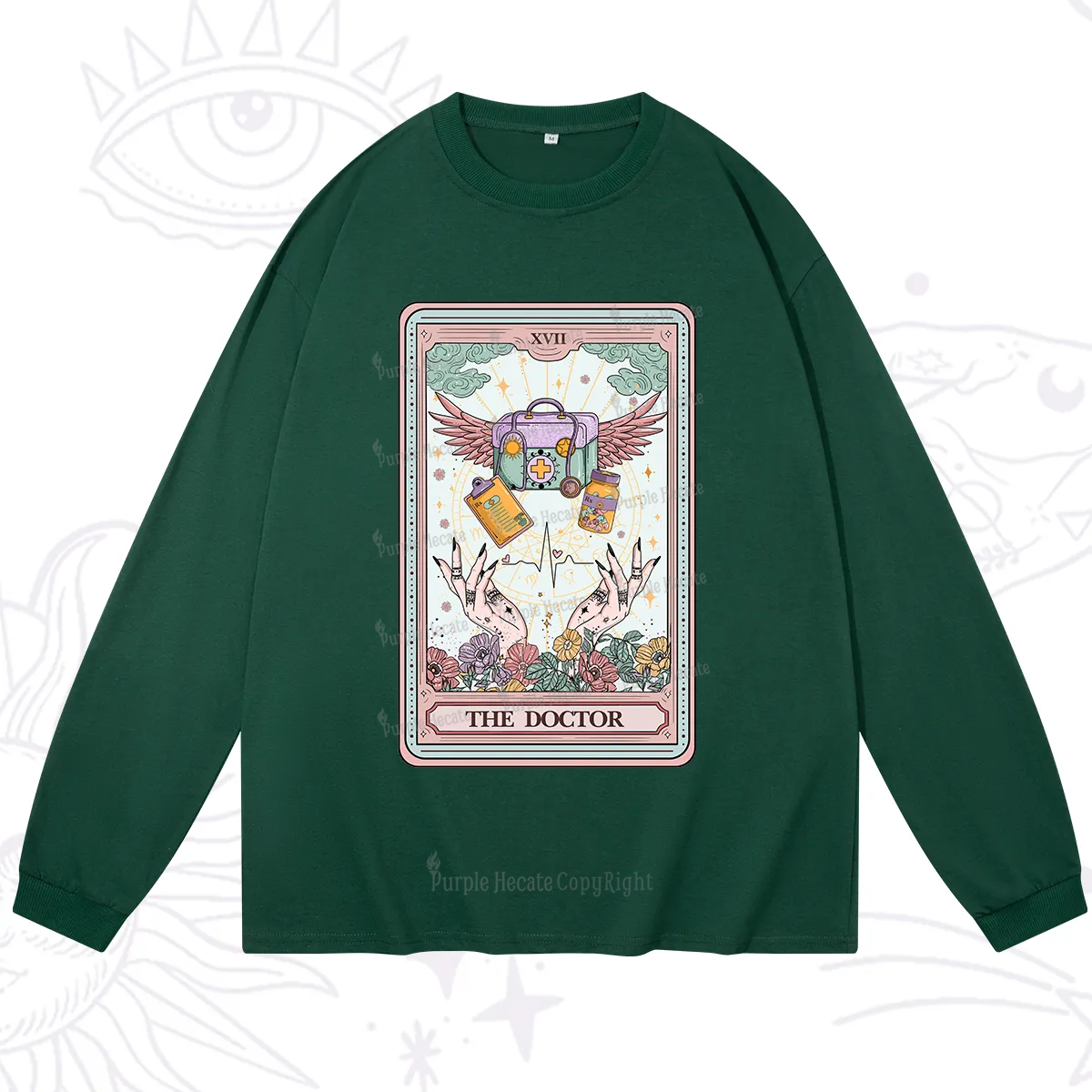 Purplehecate The Doctor Tarot Long Sleeve T-Shirt