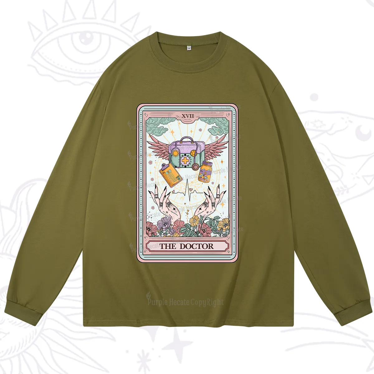 Purplehecate The Doctor Tarot Long Sleeve T-Shirt