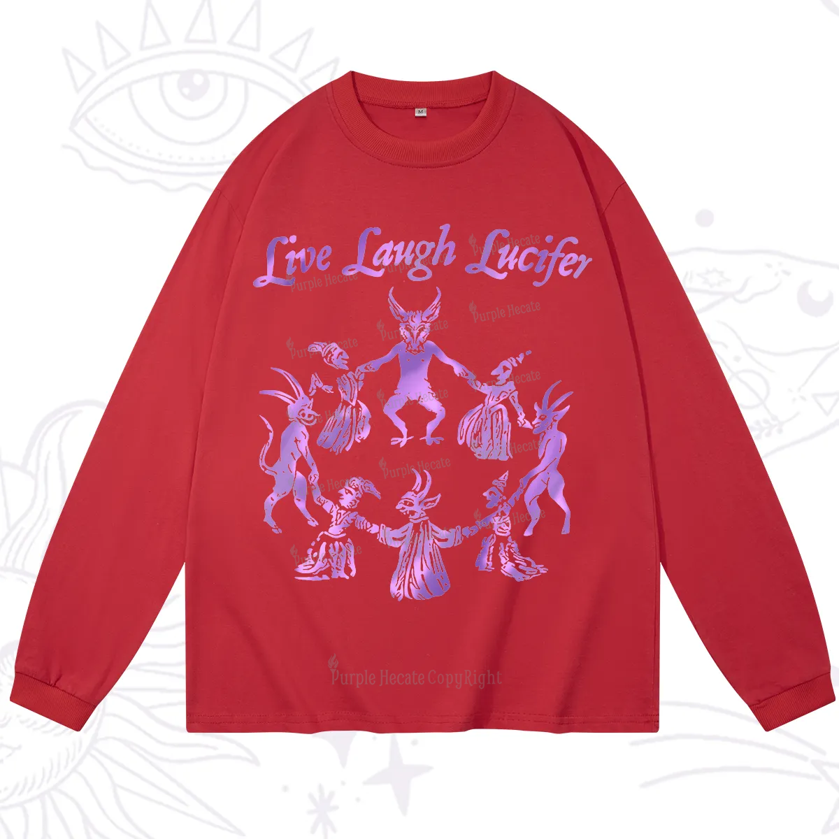 Purplehecate Live Laugh Lucifer Satanic Long Sleeve T-Shirt