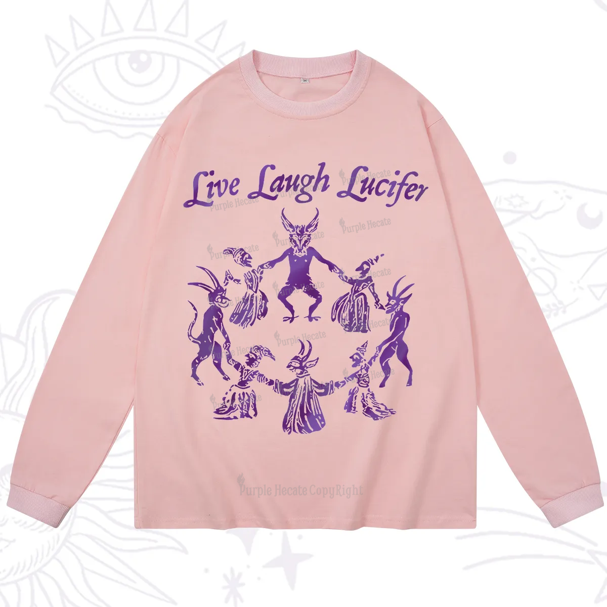 Purplehecate Live Laugh Lucifer Satanic Long Sleeve T-Shirt