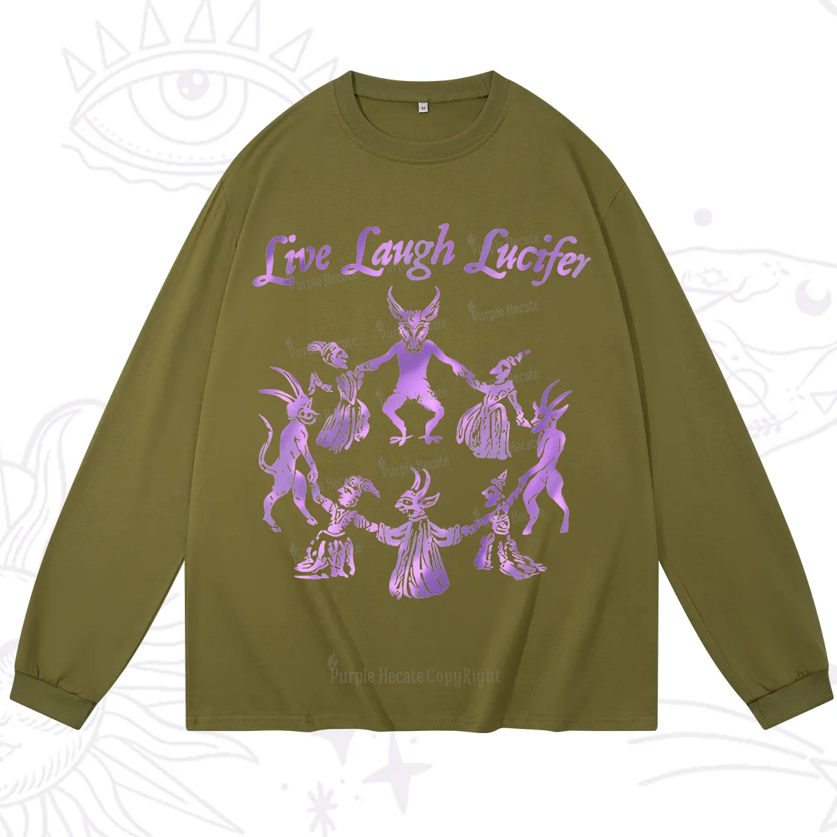 Purplehecate Live Laugh Lucifer Satanic Long Sleeve T-Shirt