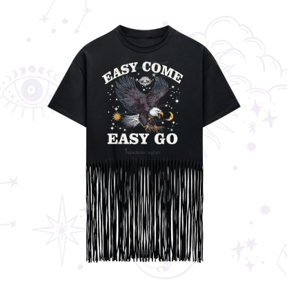 Purplehecate Easy Come Easy Go Fringe Hem T-Shirt