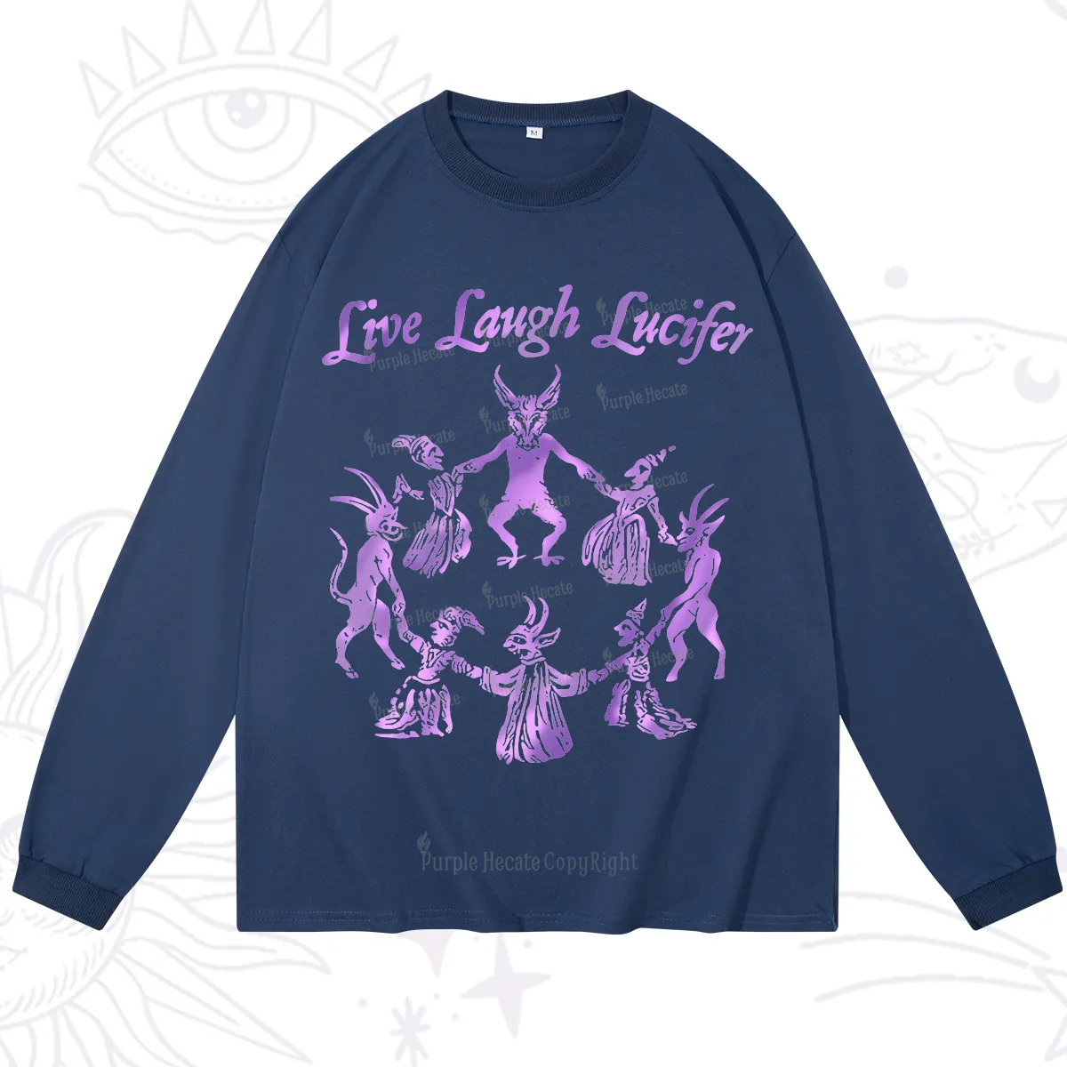 Purplehecate Live Laugh Lucifer Satanic Long Sleeve T-Shirt