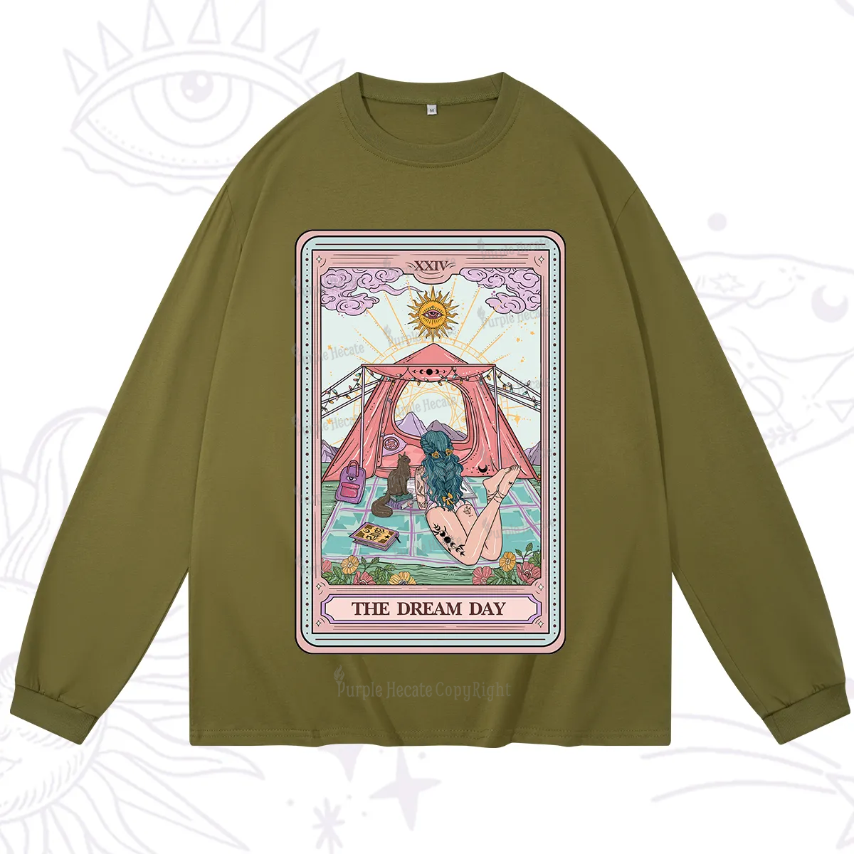 Purplehecate The Camp Lover Tarot Long Sleeve T-Shirt