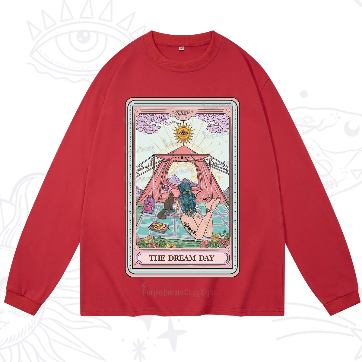 Purplehecate The Camp Lover Tarot Long Sleeve T-Shirt
