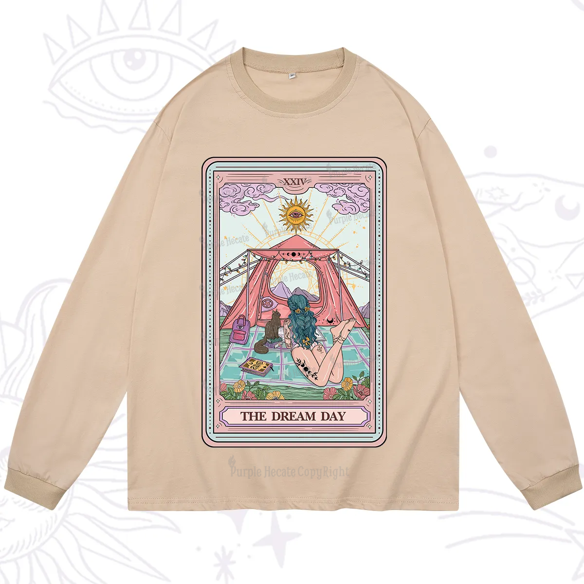 Purplehecate The Camp Lover Tarot Long Sleeve T-Shirt