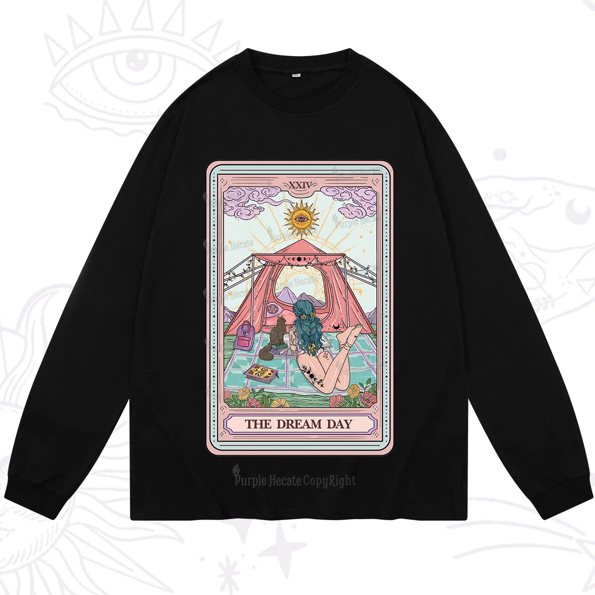 Purplehecate The Camp Lover Tarot Long Sleeve T-Shirt