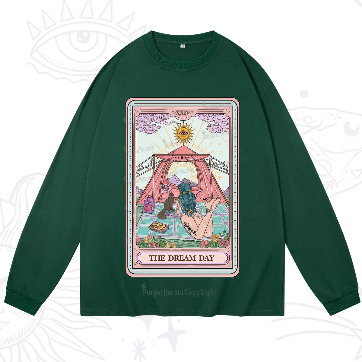 Purplehecate The Camp Lover Tarot Long Sleeve T-Shirt