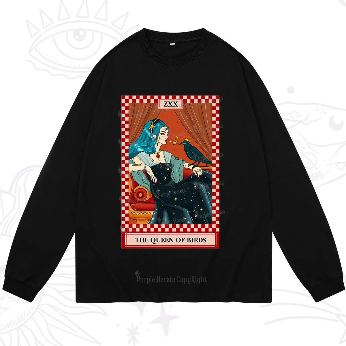 Purplehecate The Queen Of Birds Tarot  Long Sleeve T-Shirt