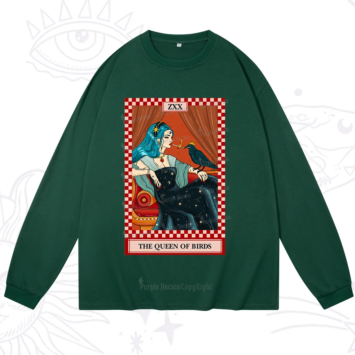 Purplehecate The Queen Of Birds Tarot  Long Sleeve T-Shirt