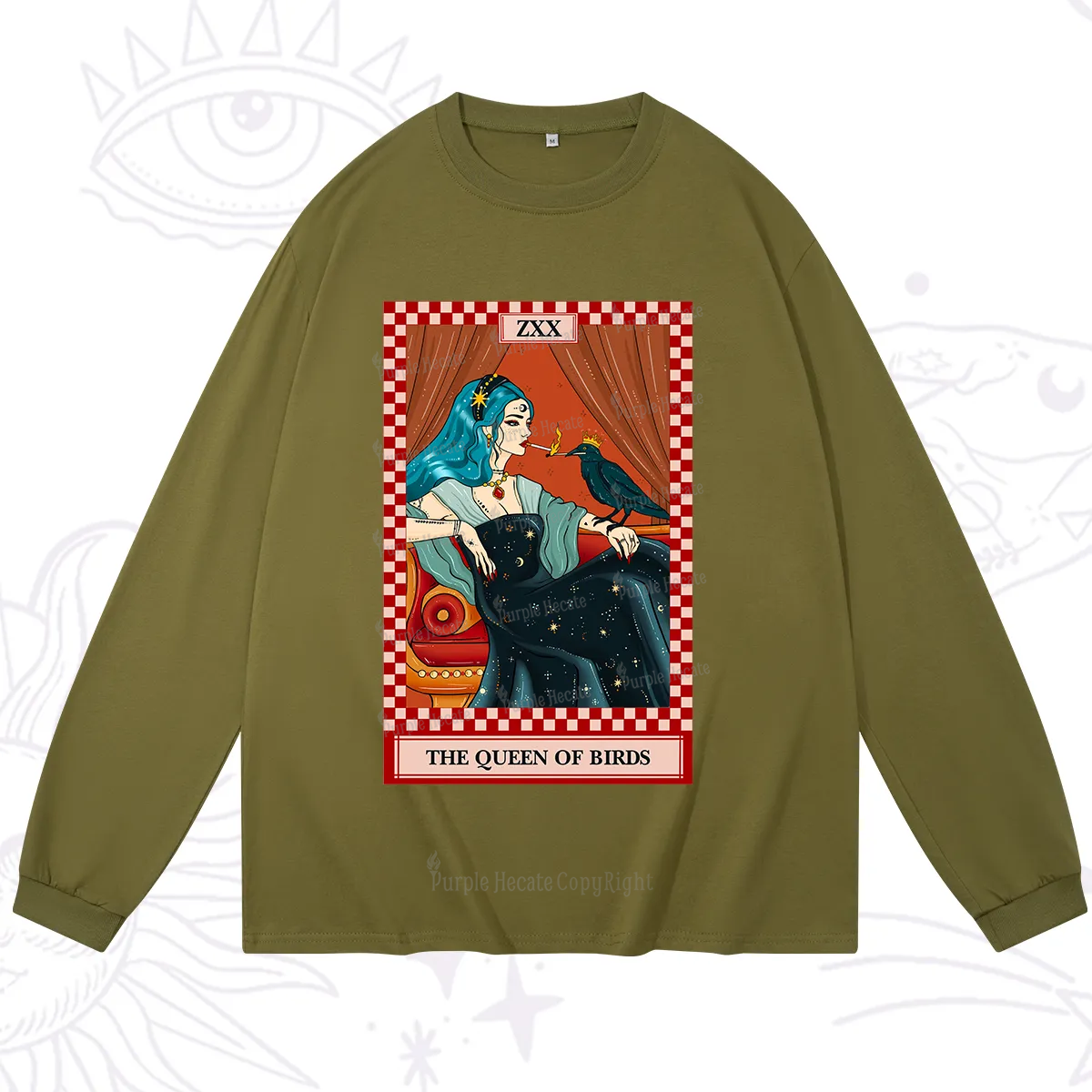 Purplehecate The Queen Of Birds Tarot  Long Sleeve T-Shirt