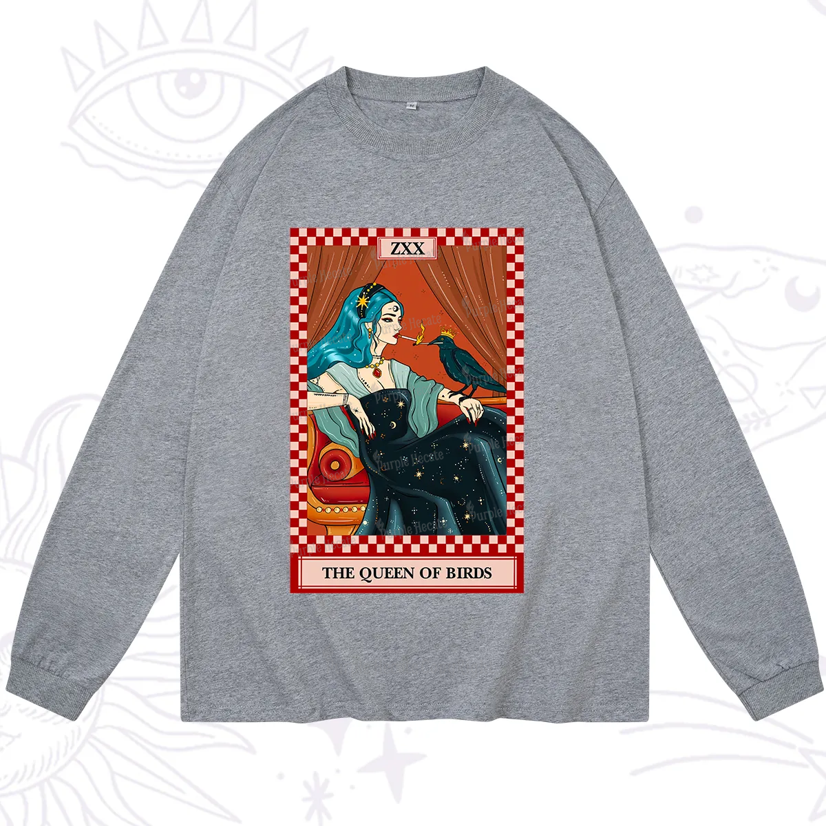 Purplehecate The Queen Of Birds Tarot  Long Sleeve T-Shirt