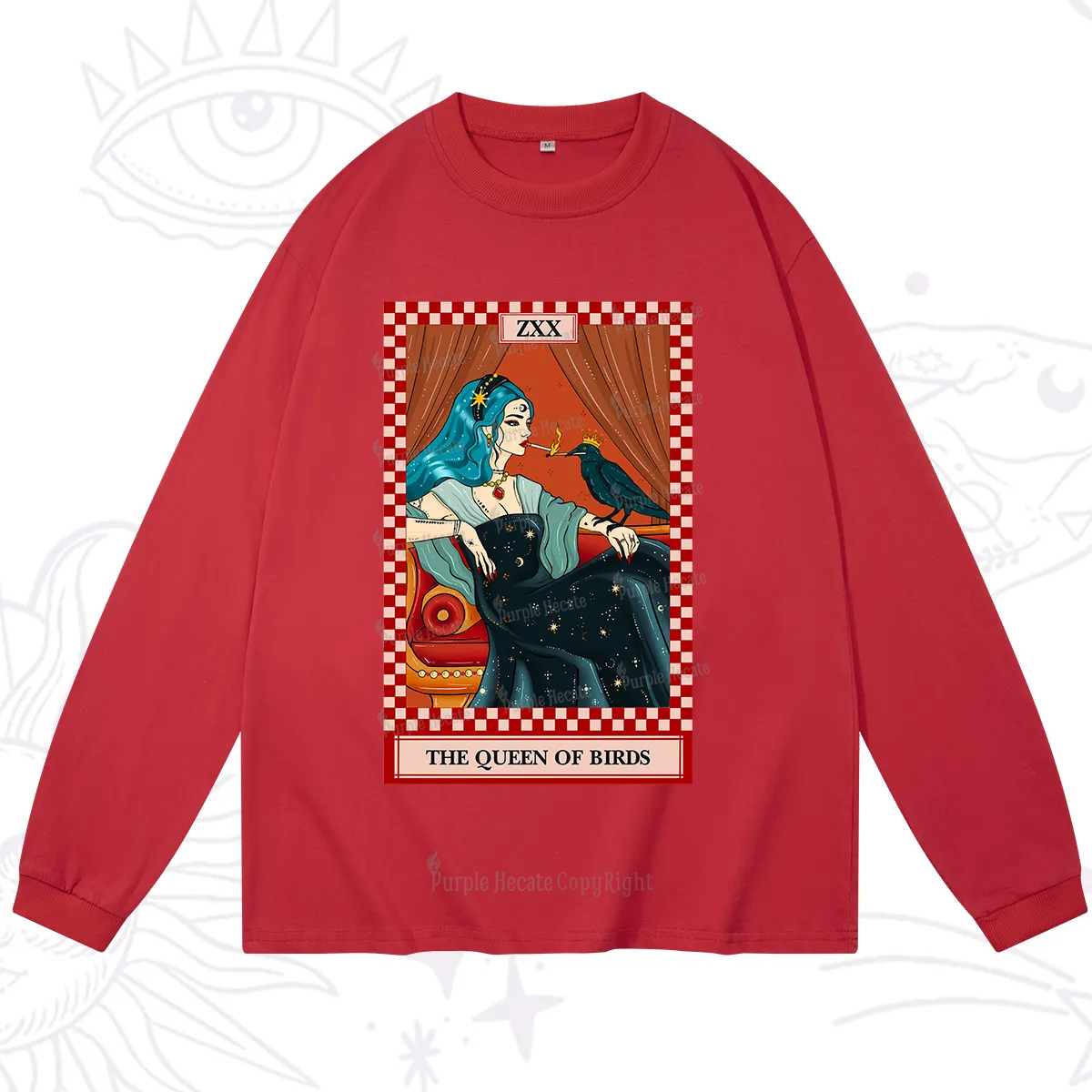 Purplehecate The Queen Of Birds Tarot  Long Sleeve T-Shirt