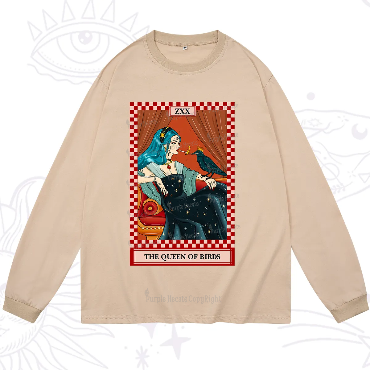 Purplehecate The Queen Of Birds Tarot  Long Sleeve T-Shirt