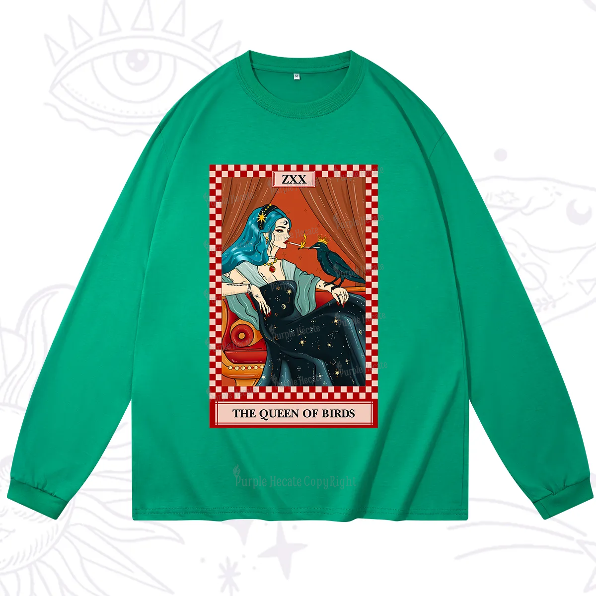 Purplehecate The Queen Of Birds Tarot  Long Sleeve T-Shirt
