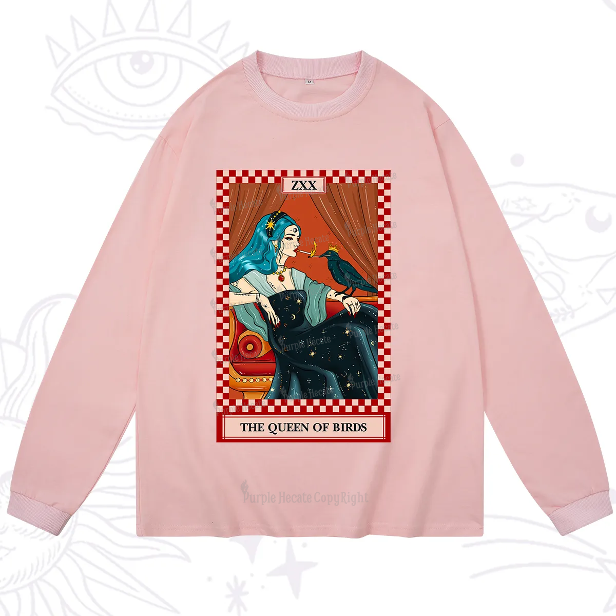 Purplehecate The Queen Of Birds Tarot  Long Sleeve T-Shirt