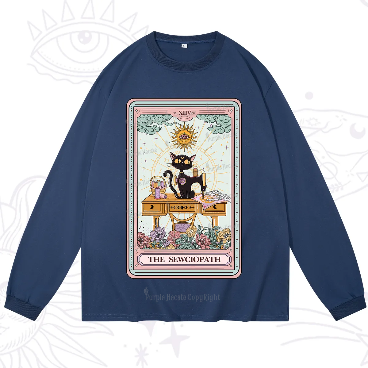 Purplehecate The Sewciopath Tarot Card Long Sleeve T-Shirt