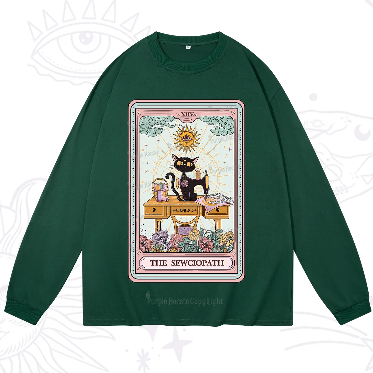 Purplehecate The Sewciopath Tarot Card Long Sleeve T-Shirt