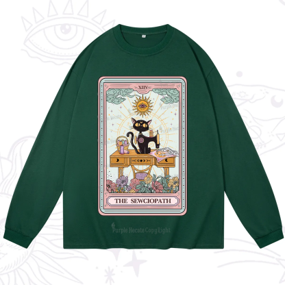 Purplehecate The Sewciopath Tarot Card Long Sleeve T-Shirt