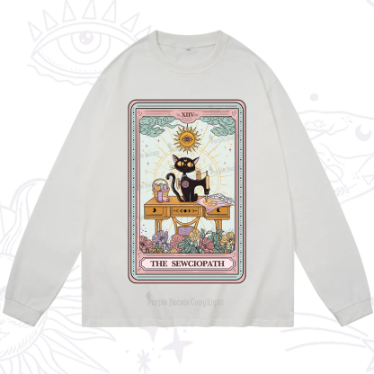 Purplehecate The Sewciopath Tarot Card Long Sleeve T-Shirt