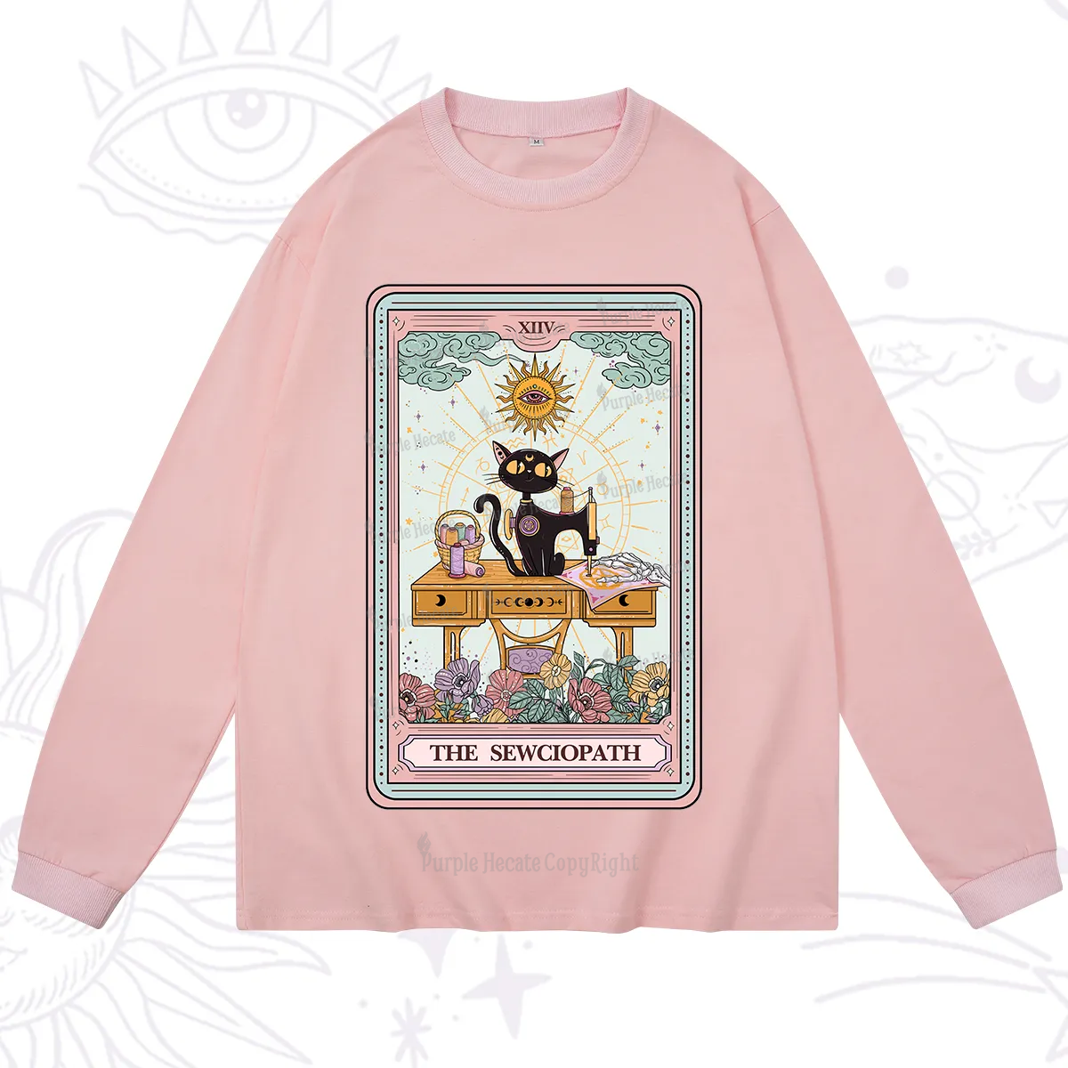 Purplehecate The Sewciopath Tarot Card Long Sleeve T-Shirt