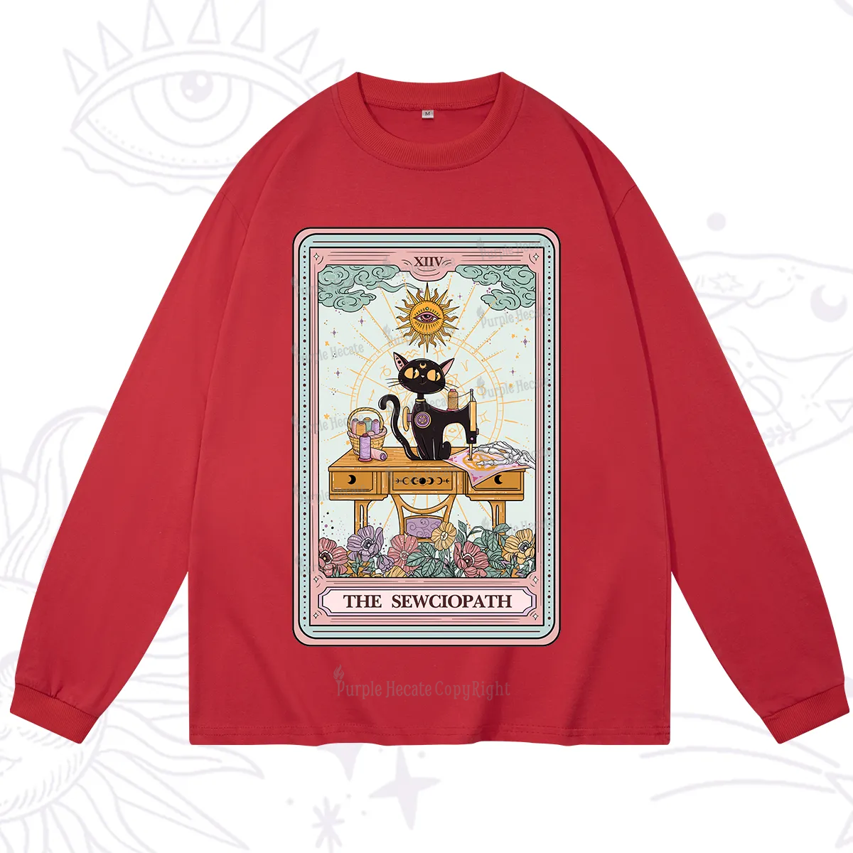 Purplehecate The Sewciopath Tarot Card Long Sleeve T-Shirt