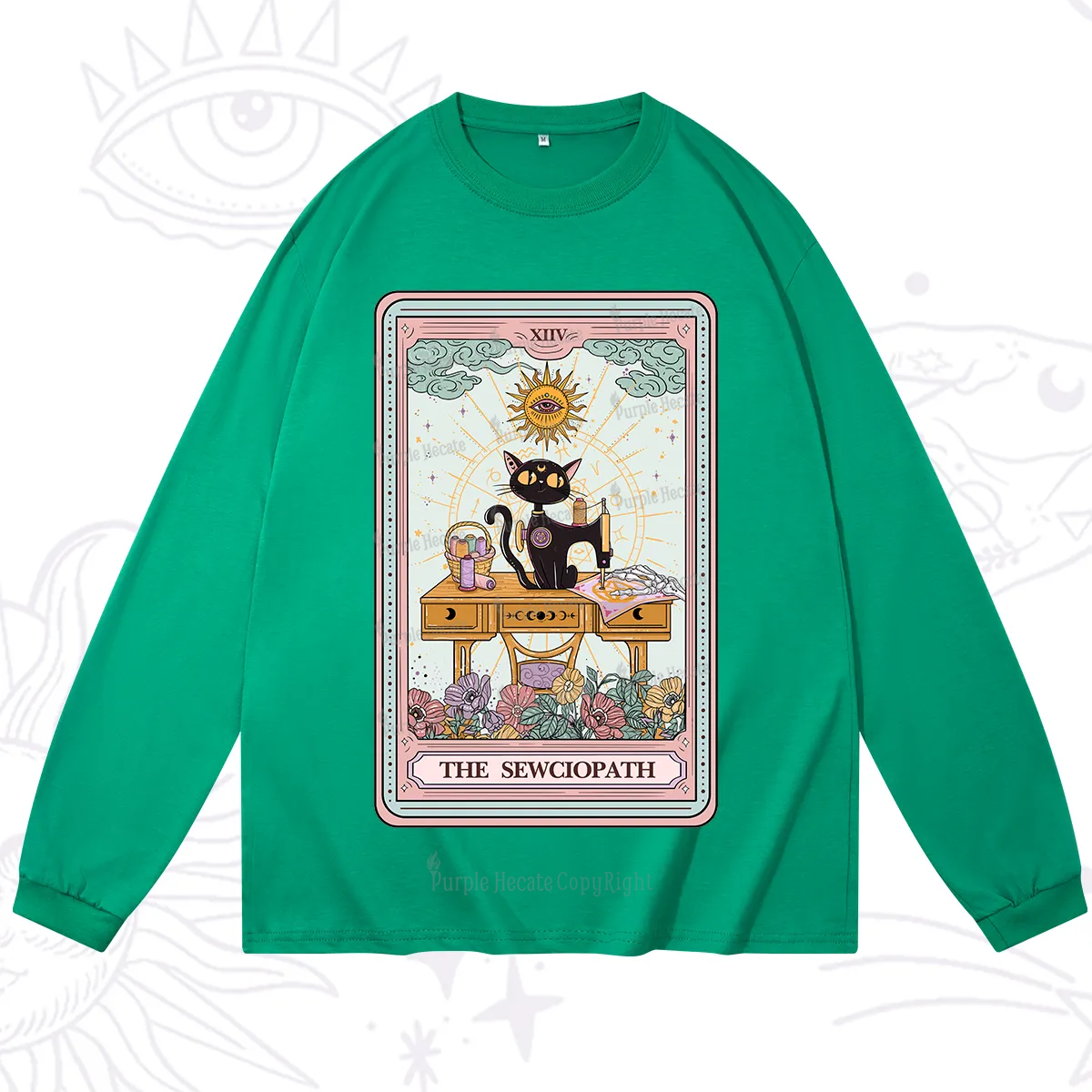 Purplehecate The Sewciopath Tarot Card Long Sleeve T-Shirt