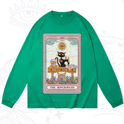 Purplehecate The Sewciopath Tarot Card Long Sleeve T-Shirt