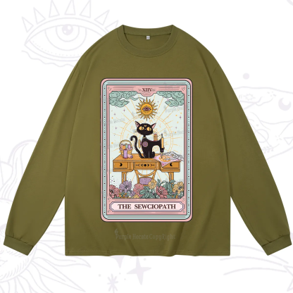 Purplehecate The Sewciopath Tarot Card Long Sleeve T-Shirt