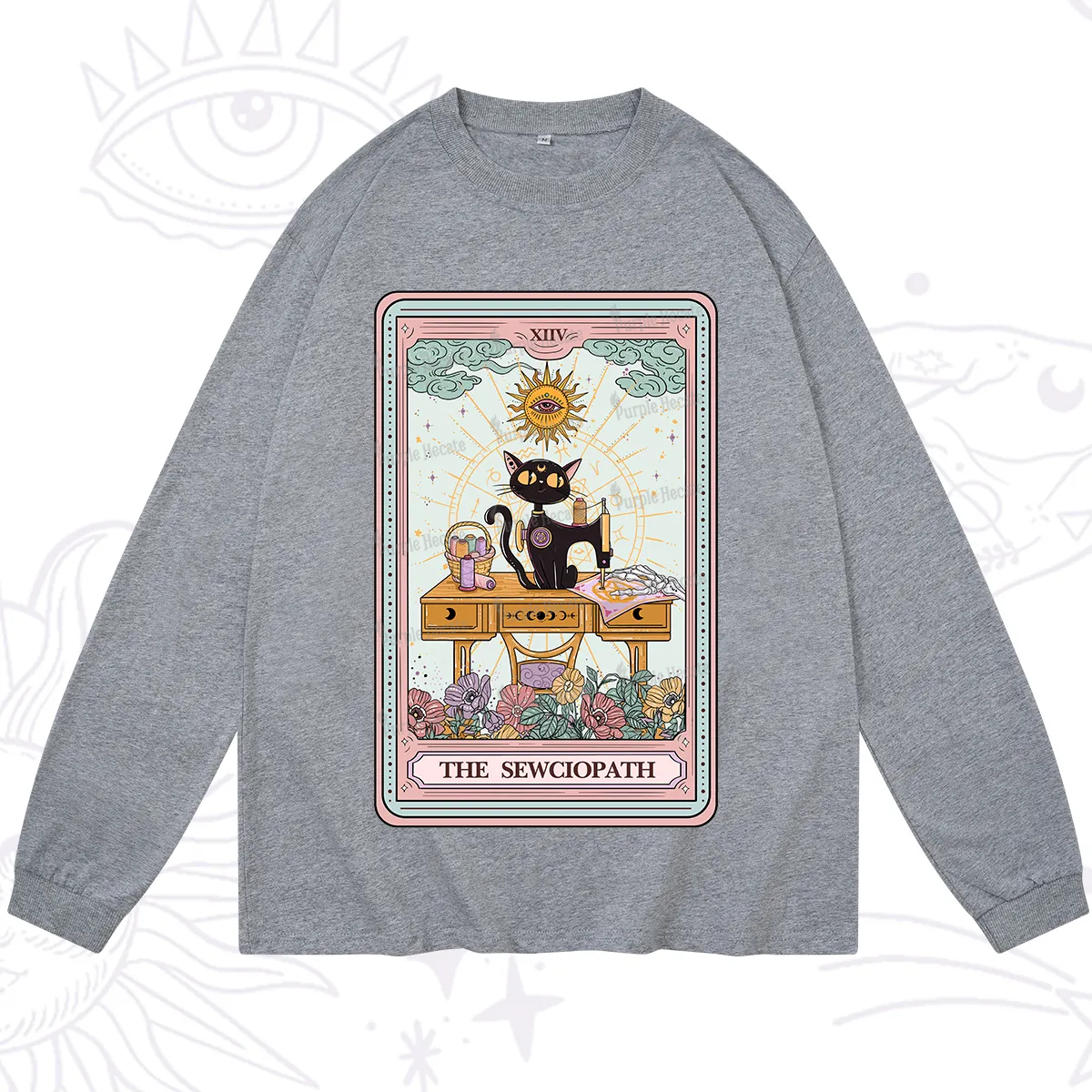 Purplehecate The Sewciopath Tarot Card Long Sleeve T-Shirt