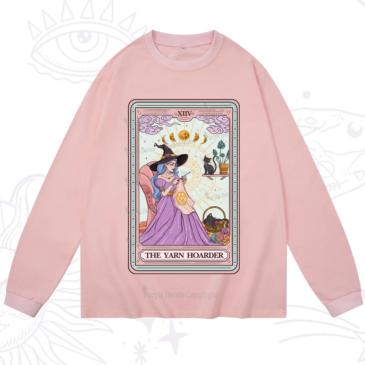 Purplehecate The Yarn Hoarder Tarot Long Sleeve T-Shirt