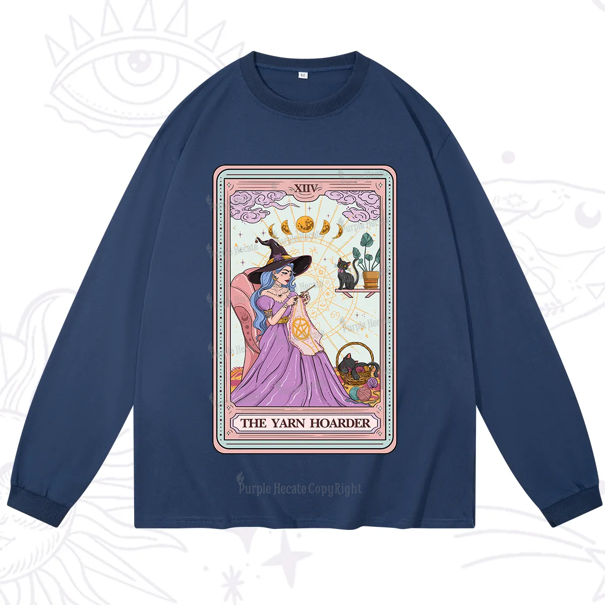 Purplehecate The Yarn Hoarder Tarot Long Sleeve T-Shirt