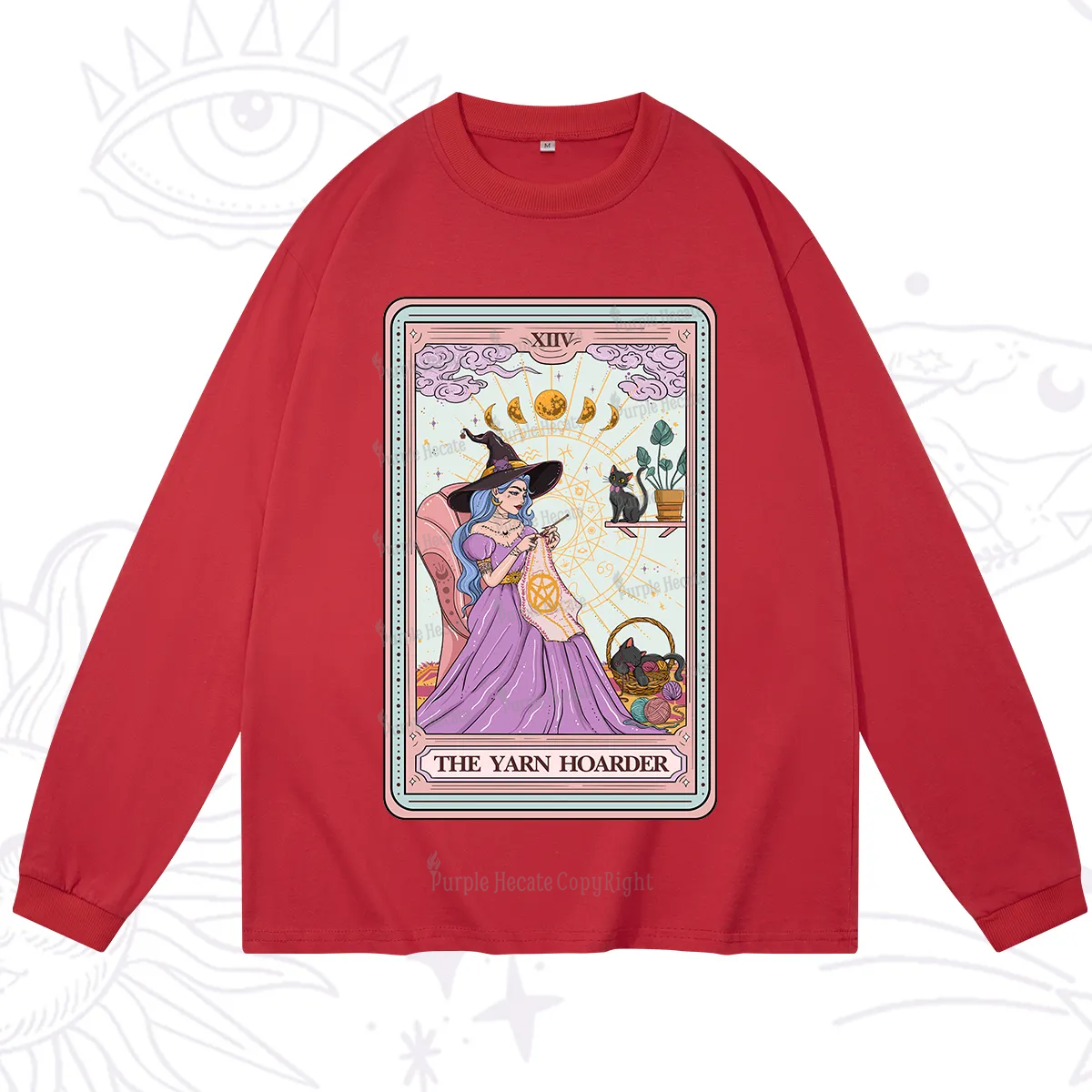 Purplehecate The Yarn Hoarder Tarot Long Sleeve T-Shirt