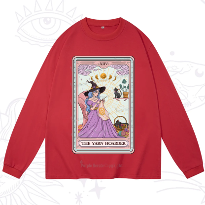Purplehecate The Yarn Hoarder Tarot Long Sleeve T-Shirt