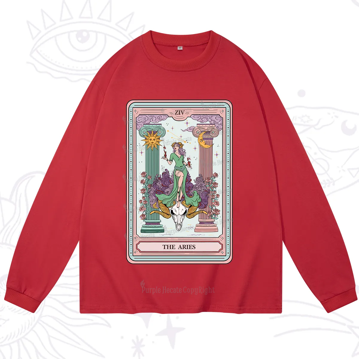 Purplehecate The Aries Goddess Tarot Long Sleeve T-Shirt