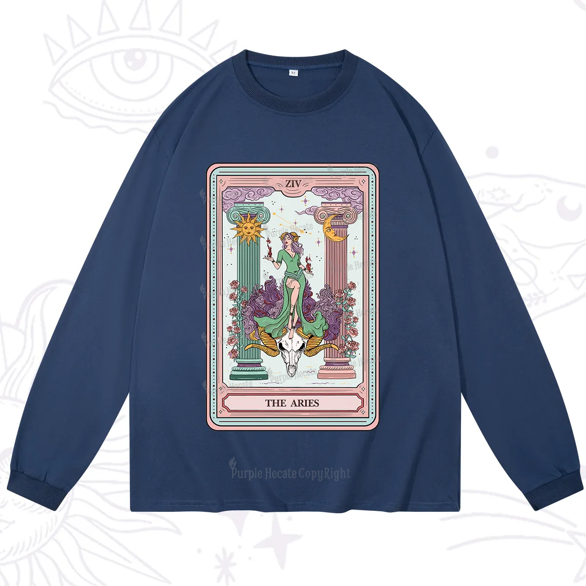 Purplehecate The Aries Goddess Tarot Long Sleeve T-Shirt