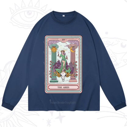 Purplehecate The Aries Goddess Tarot Long Sleeve T-Shirt