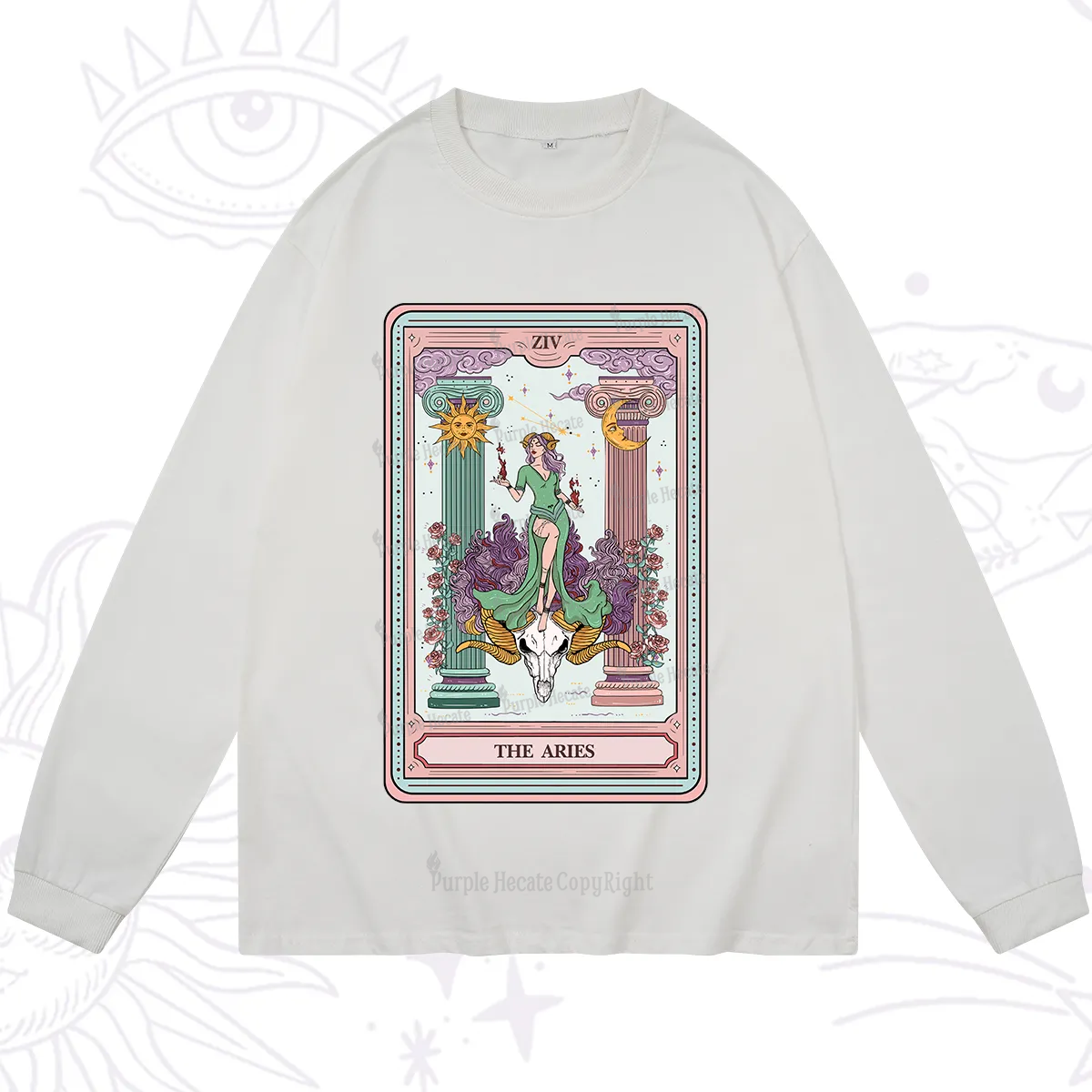 Purplehecate The Aries Goddess Tarot Long Sleeve T-Shirt