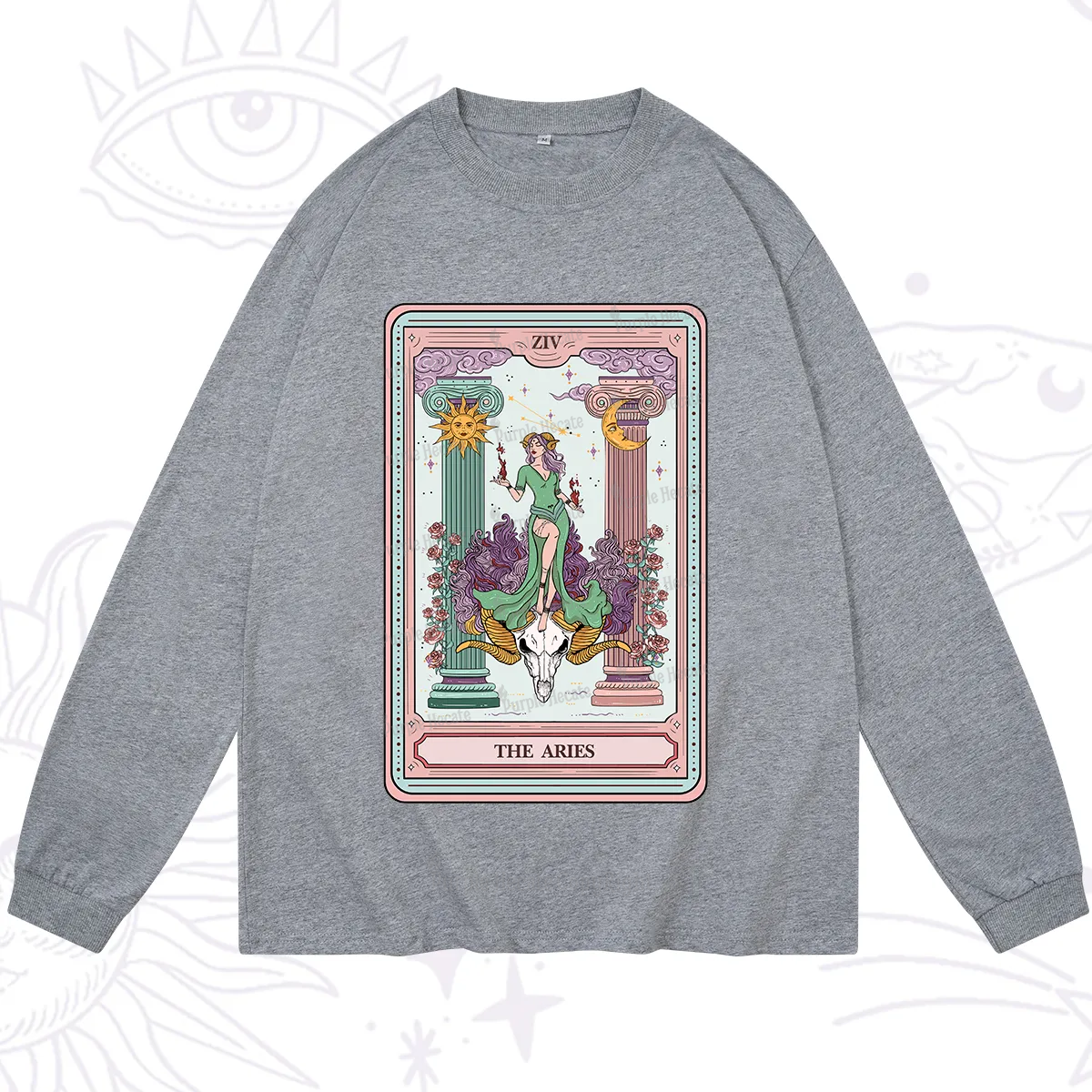 Purplehecate The Aries Goddess Tarot Long Sleeve T-Shirt