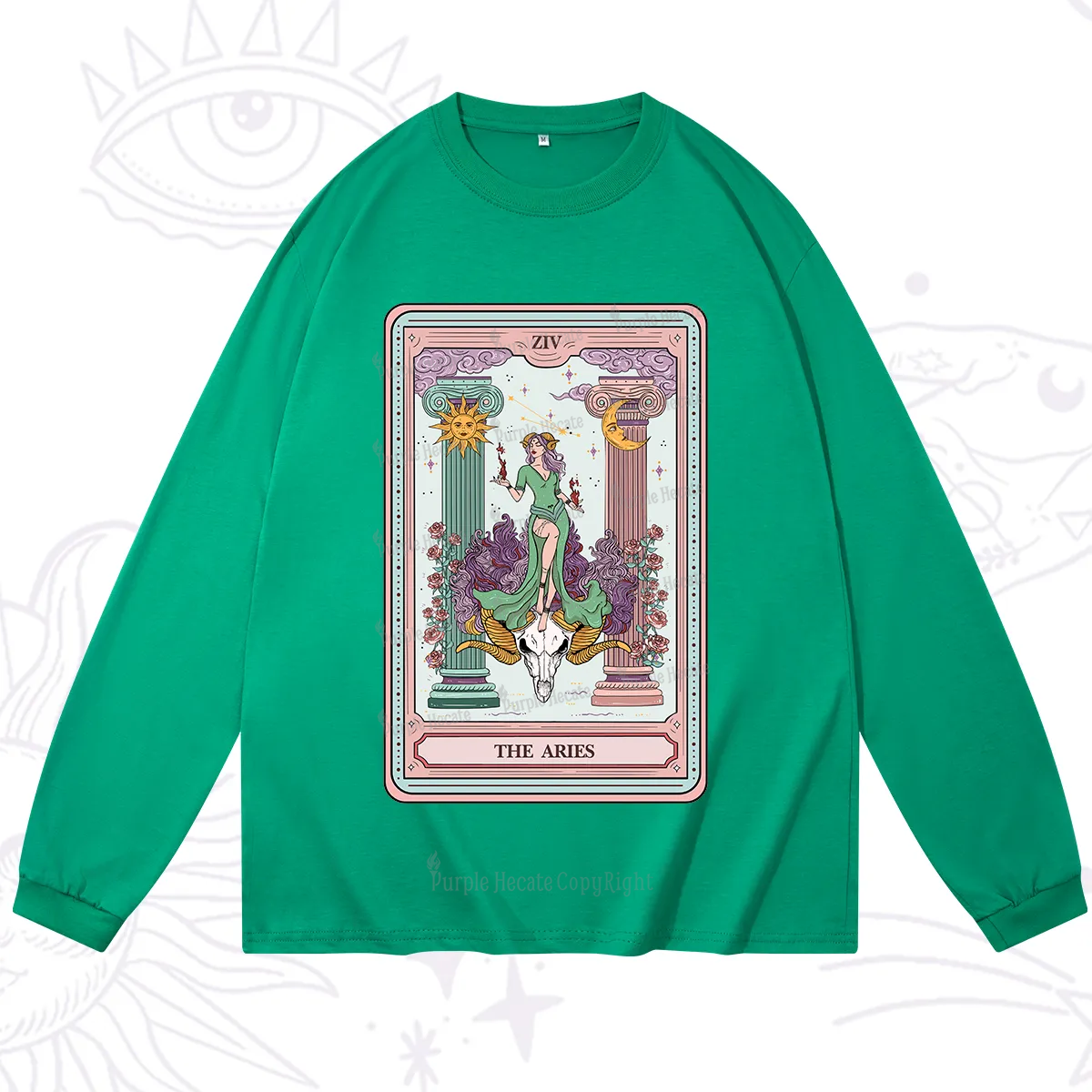 Purplehecate The Aries Goddess Tarot Long Sleeve T-Shirt